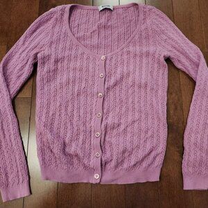 Moschino Cheap And Chic 100% Cotton Button Up Knit Sweater Madre In Italy